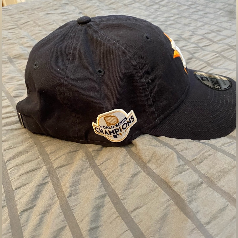 New Era Navy Blue 2017 Astros World Series Champions Hat NWT - Picture 4 of 7